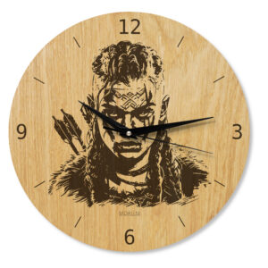 Wanduhr Wikingerfrau