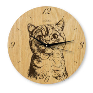 Wanduhr Katze lustig