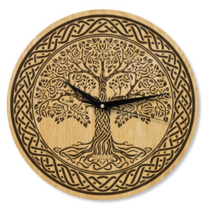 Wanduhr Baum des lebens auf holz